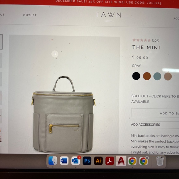 Fawn design bag